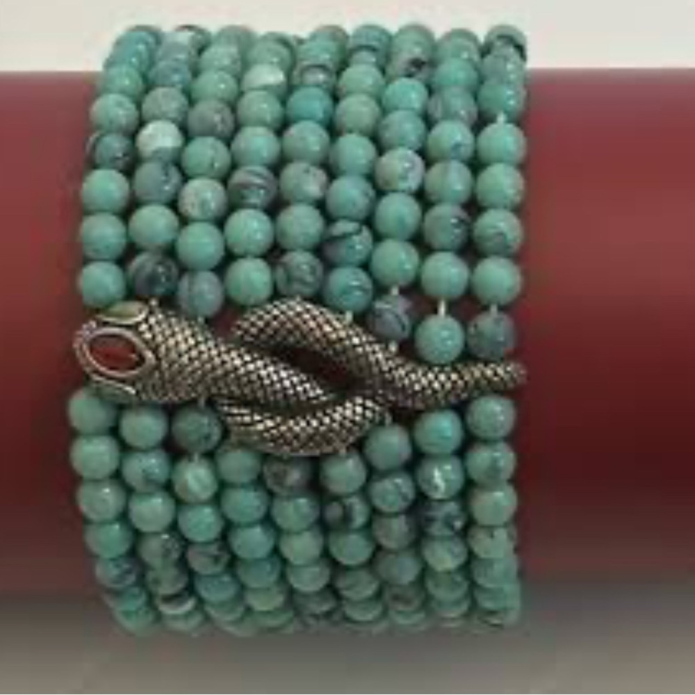 Beaded Bracelet with Snake